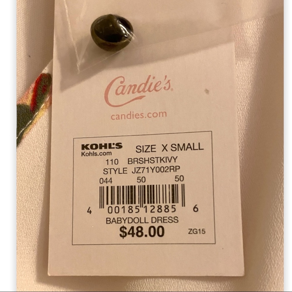 Candies dress/tunic white floral size xsmall - Picture 9 of 10